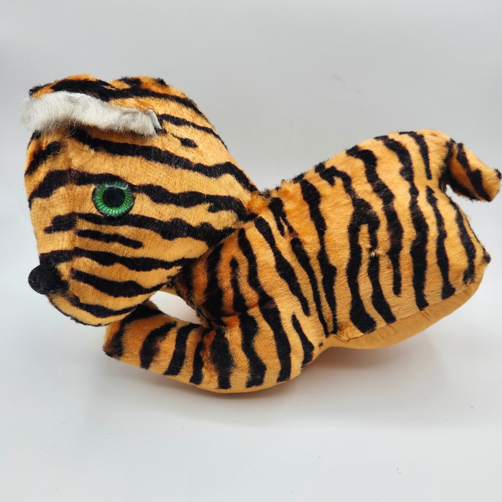 Vintage Genie Toys Tiger Plush Stuffed Animal Carnival Prize St Louis MO 70s 80s